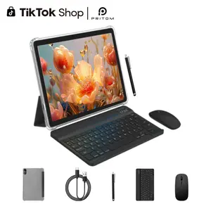 [Summervibes] PRITOM 2026 Android 15 Tablet 10.1" 16G(4+12) RAM 64GB Storage Full Bundle with Keyboard Mouse Case and Stylus Perfect MothersDay Gift