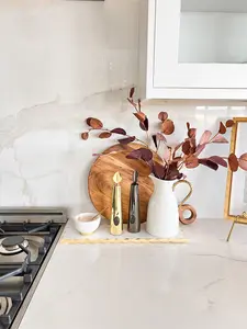 Gold Edge Recatangle Marble Trivet