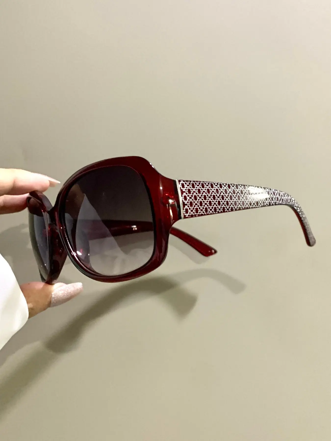 Punk Fashion Glasses, Rectangular Trendy Decorative Eyewear, Thick Frame Legs Eyeglasses for Men and Women, Punk Design Shades