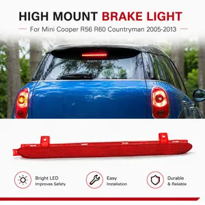 For Mini R56 Cooper Countryman R60 2006-2013 Rear Stop Third Brake Light Red Lens Stop Lights Hatch High Position Brake Light