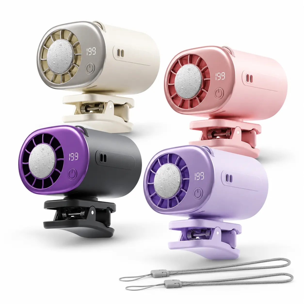 【Summer Survivals】2026 Semiconductor Cooling Car Clip On Fan - 360° Rotation, 100 Speeds Adjustable, LED Display, USB Rechargeable, Wide Clamp, 20Hr 3000mAh Battery, Car Accessories Car Fan Car Seat Fan High Velocity Fan Dealsforyoudays