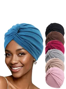 Ethnic Style Headscarf Hat, Head Wrap Turban, Turban, Double Layer Cross Twist Indian Hat, Cross Border Hat, Traditional Ethnic Fashion Accessory, Double Layer Design