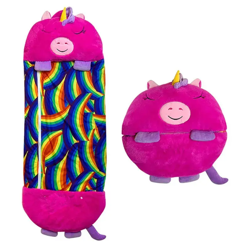 Plush Cartoon Animal Toddler Sleep Sack for Kids with Pillow, Cotton Wearable Blanket That Covers Your Whole Body, Unique Baby Gifts, Soft Warm Bedding, Cover Your Whole Body, Sleeping Bag, Animal Shapes, Cartoon Theme, Full Body Cover