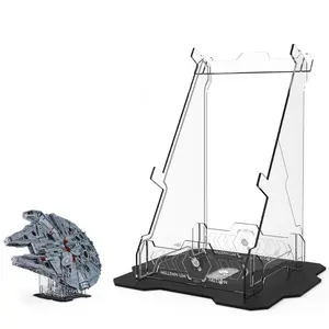NAOCARD Display Stand for Lego Millennium Falcon 75192 Star Wars Building Block, 5mm Acrylic Display Holder, Vertical Display Bracket for Lego 75192 (Stand Only, No Model)
