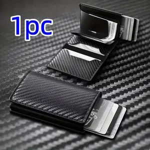 Men's Wallet Card Holder with Automatic Card Eject Feature, Stylish Compact Design for Easy Access, Essential Accessory for Everyday Use, Credit Card Holder, Credit Card Organizer