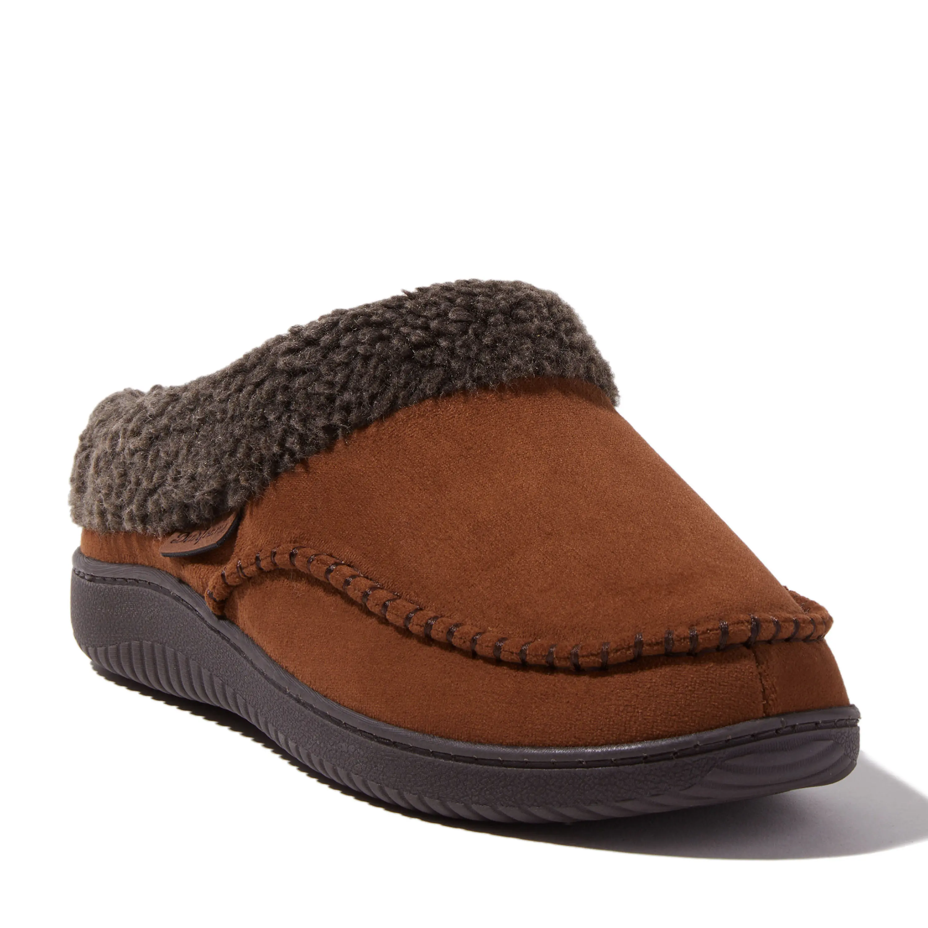 Dearfoams Men's Marshall Microsuede Moccasin-Toe House Slipper Clogs, Comfortable Men's Footwear, Foot Clogs