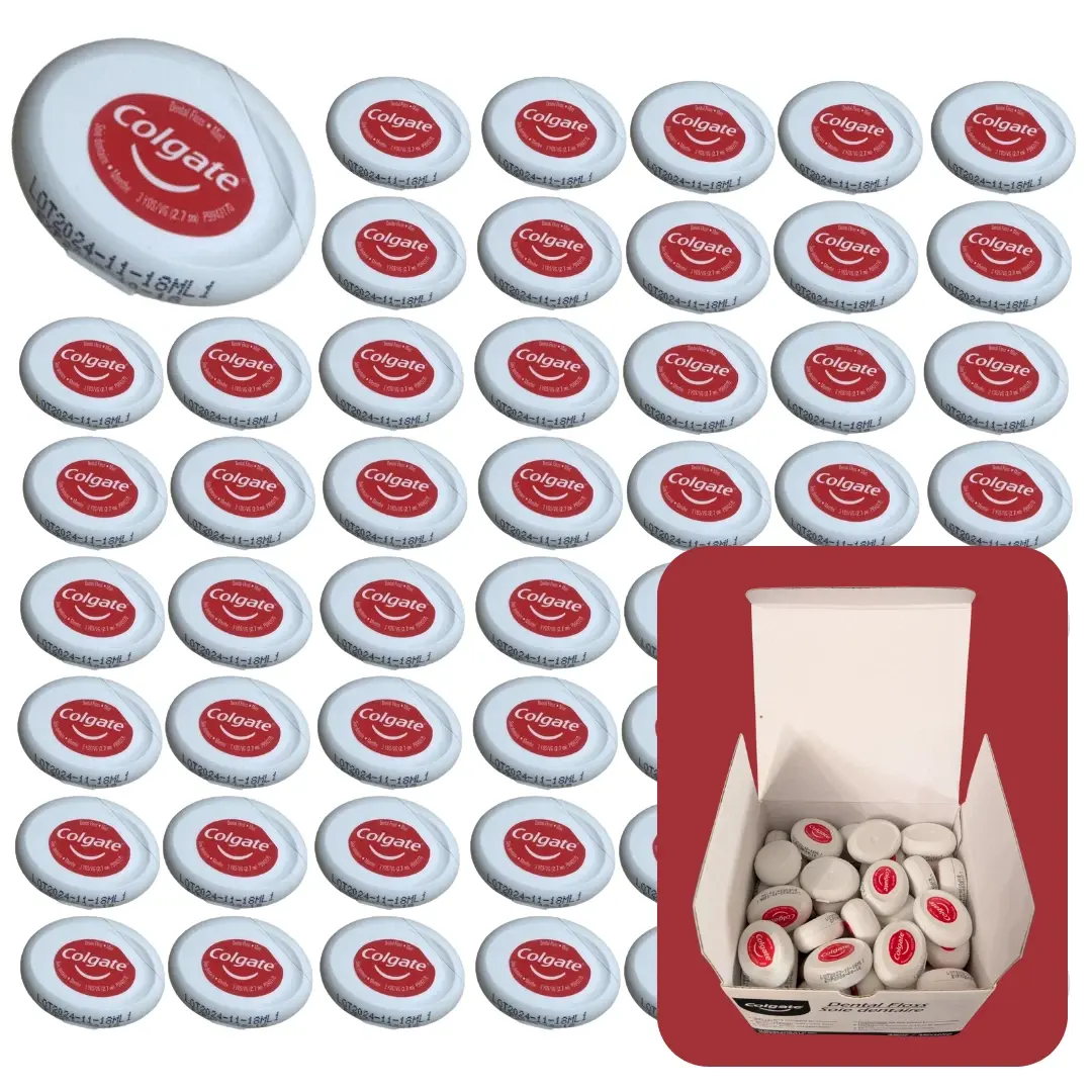 72-Pack Colgate Dental Floss, Trial Size, 3 yd, Mint Flavor, Shred-Resistant Travel Size Dental Floss Oral