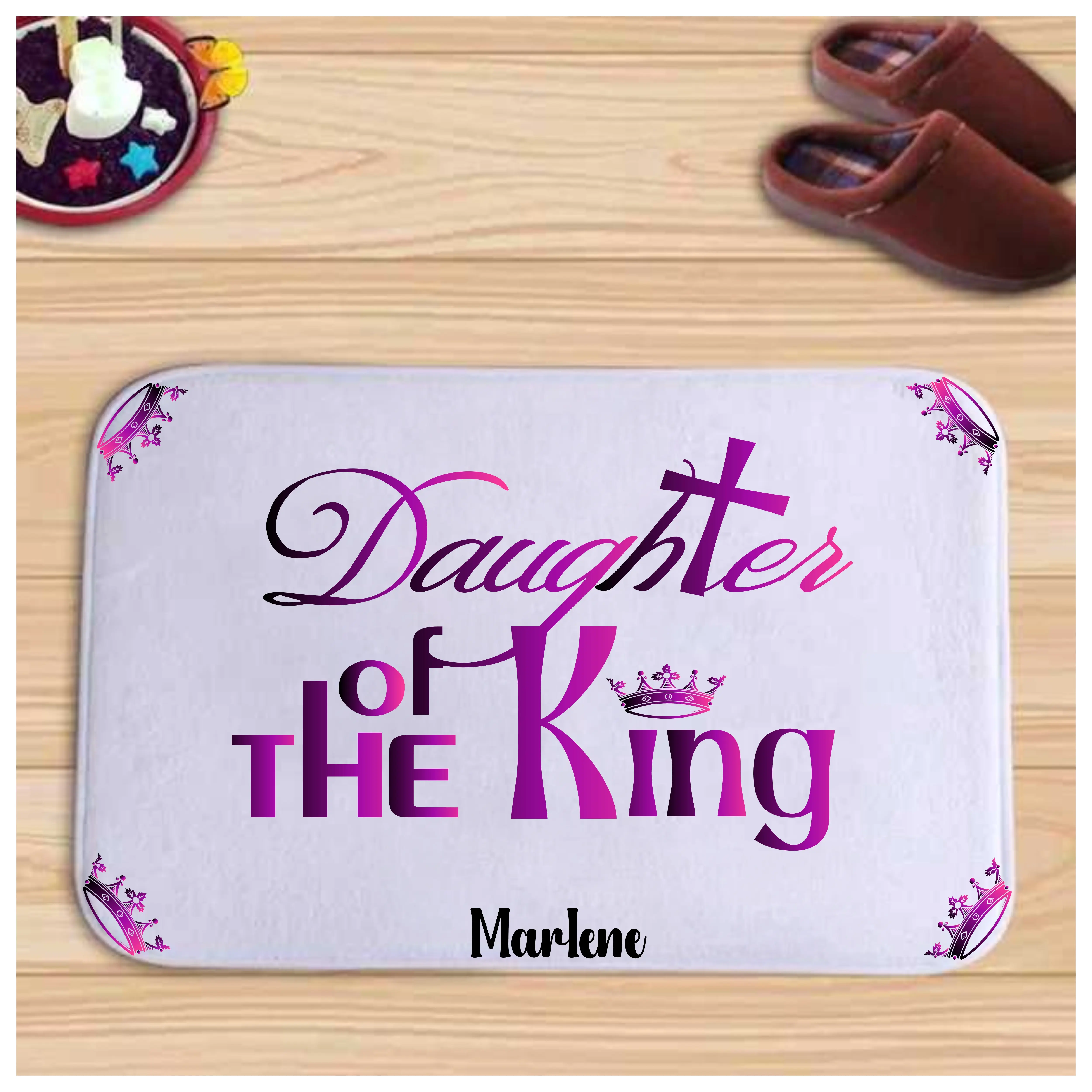 Customized Prayer Mat with Bible Verse & Your Name, Anti-Skid Base, Bedside Comfort Gift for Daily Devotion, Ideal for Family and Friends