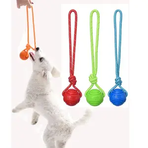 Interactive Dog Training Rope Ball Toy | Durable Cotton Rope | Perfect for Fetch, Tug & Big/Small Dogs
