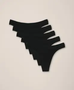 Women's Everyday Classic Fit Thong 5-Pack