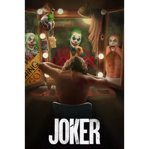Joker Movie 2019 Poster Print .Poster Decorations, Holiday Poster - Halloween Party Decorations.Wall Decor.Poster Gift For Holiday, Halloween, Birthday, Christmas