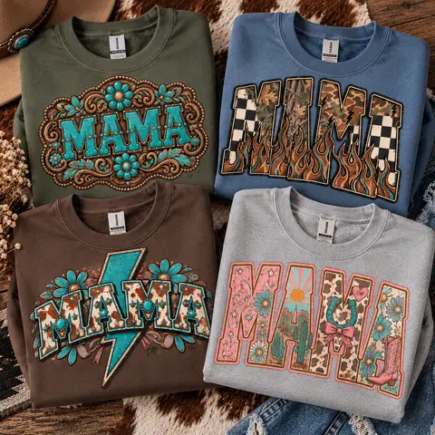 Pick Your MAMA Print Mystery Crewneck | Western Graphic Sweatshirt | S–4X