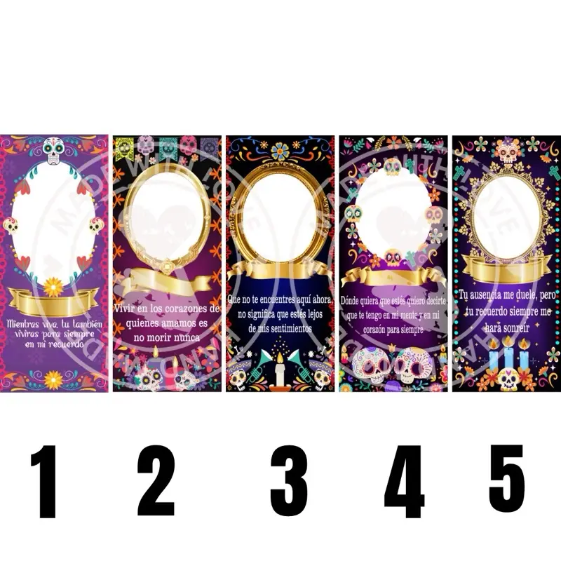 Día de Muertos Candle Label (label only)
