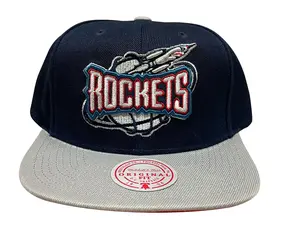 Men's Mitchell & Ness Navy/Grey NBA Houston Rockets Reload 2.0 Snapback
