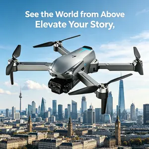 M8 Pro 2026 Foldable Aerial Drone with 4K UHD EIS Anti-Shake Camera, GPS Precise Positioning System, 5G WiFi FPV Real-time Transmission,   Intelligent Obstacle Avoidance, Auto Return, 360° Stunt Roll, 2 Batteries for Adults Beginners Aerial Photography