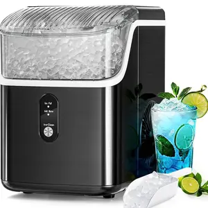 Antarctic Star Nugget Ice Maker with Soft Chewable Pellet Ice 34lbs/24H - Black