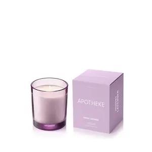 Hinoki Lavender Petite Candle - 4 oz Eau de Parfum with Hinoki Cypress, Lotus Flower, Cedarwood & Sandalwood, Decorative Packaging