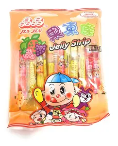 Jelly Strip - Assorted Flavors Jelly Filled Straws - 14.1 Oz. Net Wt. - Perfect Snack & Dessert