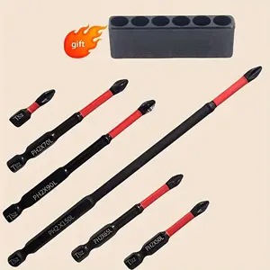 Magnetic Screwdriver Bit Set, 1/4 Inch Hex Shank Anti-Slip Drill Bits, Electric Impact Drills/mechanical Tools Compatible, Professional Tool Kit, Power Tool