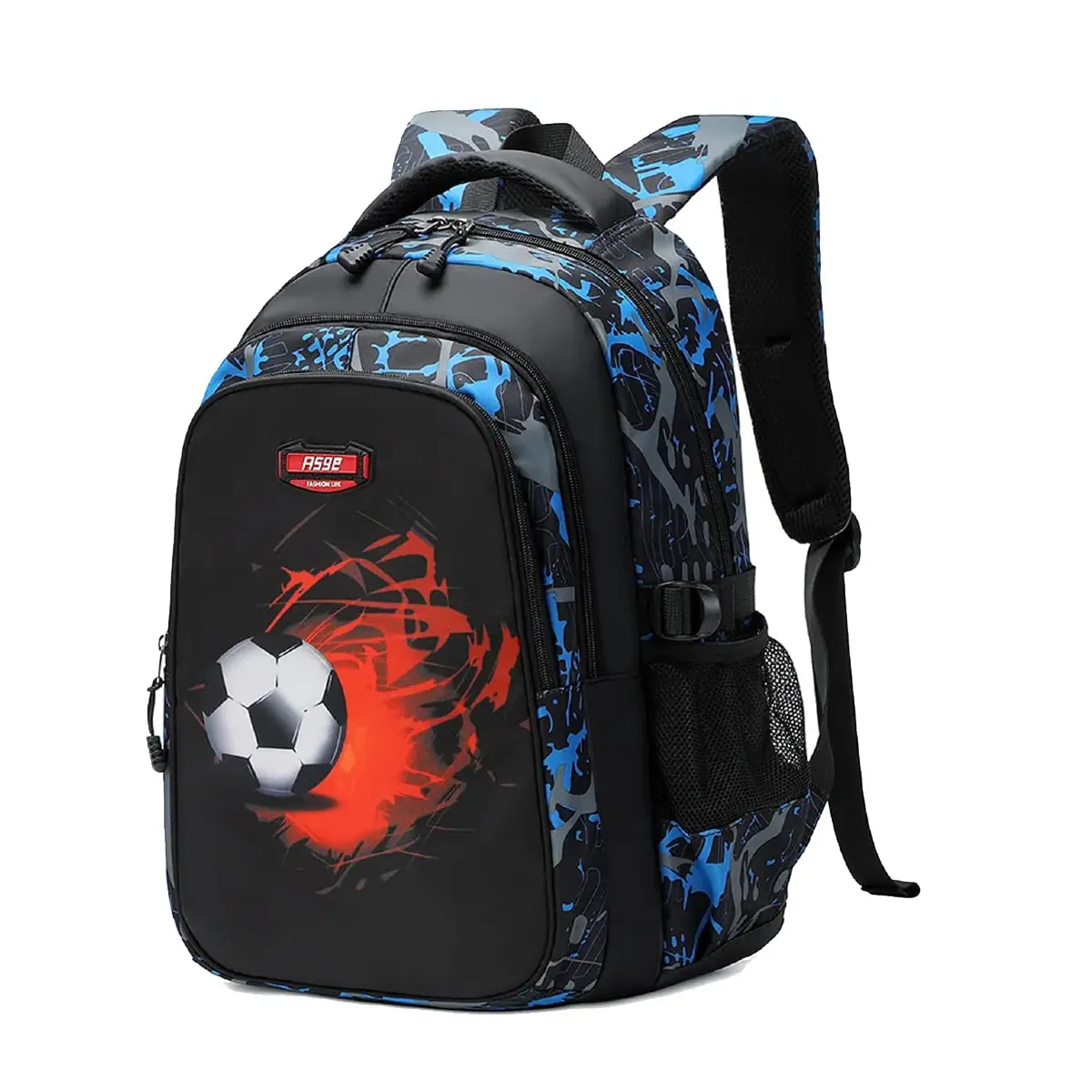 ASGE Football Fashion Backpack - Oxford Fabric, Large Capacity, Lightweight, Waterproof Athletic Backpack for Kids, Back to School Haul, Girls' Sports Travel Daily Use, Backpacks For Girls