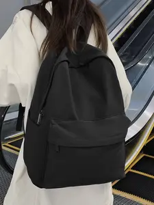 versatile solid color backpack, Backpack for school, simple niche design, practical and versatile with large capacity, simple bag for college students, easy to carry for daily commuting, Casual backpack, Multifunctional Backpack, School Backpack Bookbag