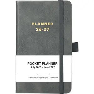 2026-2027 Pocket Calendar - 2026-2027 Pocket Calendar for Purse, Jul. 2026 to Jun. 2027, 6.4'' x 3.9'', Academic Planner Weekly and Monthly, with Elegant Leather