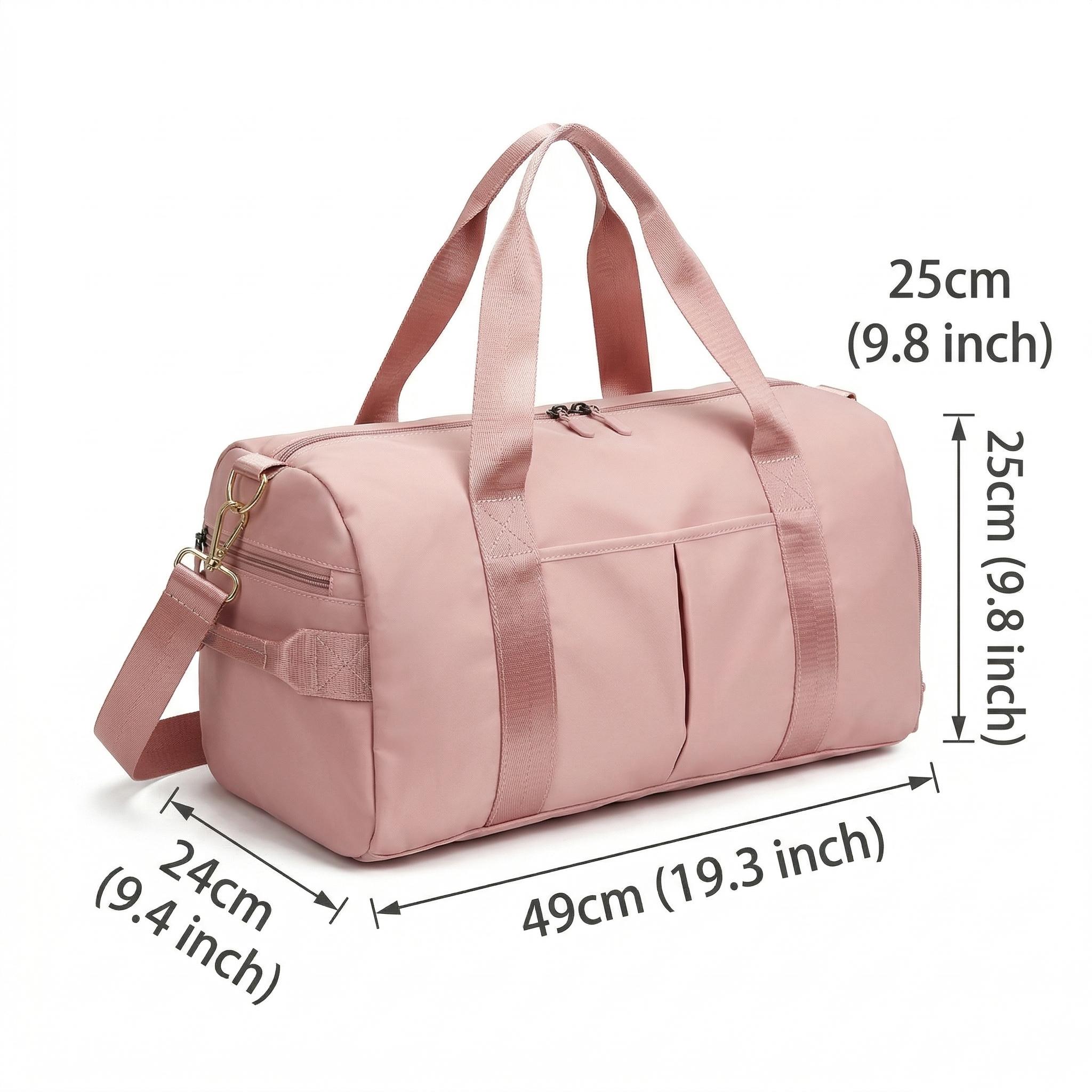 Versatile Gym Bag with Shoe Compartment, Travel Duffel Bag for Weekender, Waterproof Carry on Overnight Bag with Wet Pocket, Multi-functional Hospital Bags for Labor and Delivery