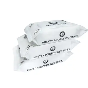80 count, 3- pack 240 wipes! Fragrance-free Pretty Poopsy Wet Wipes with Aloe Vera & Vitamin E, Great for Changing Napkins