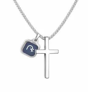 Yappy Cross Necklace with Pendant - Scan For a Bible Verse, NFC Necklace for Men & Women
