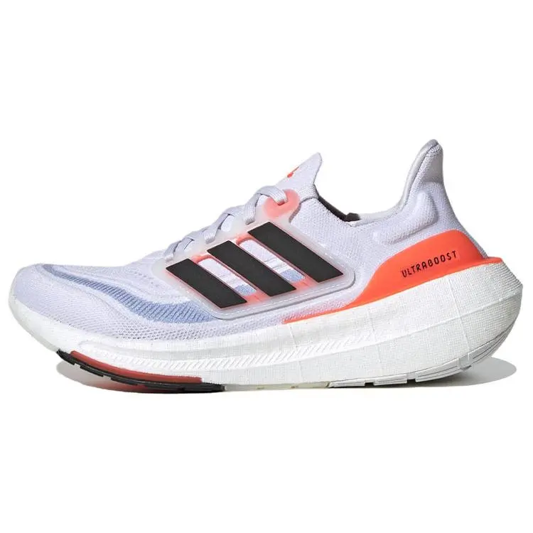 Adidas Women's UltraBoost Light White Solar Red' Trendy Cushioned Breathable Low Top Running Shoes HQ6353