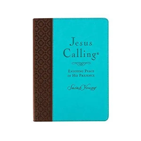 USED Book - Mardel Jesus Calling 365 Daily Devotional, Large Deluxe Edition by Sarah Young, Imitation Leather, Teal by Sarah Young (Unknown)
