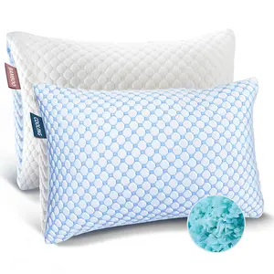 Nestl Adjustable Cooling Pillows – Gel-Infused Memory Foam, Breathable & Washable Cover, Set of 2