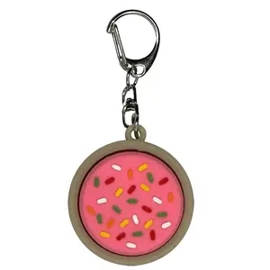 Lofthouse Pink Sugar Cookie Fidget Clicker Shaped Fidget Clicker: keychain accessory, stress relief, cute must have Clip