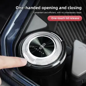 Car ashtray with lid ceramic lining flame retardant car ashtray For Lincoln Navigator Continental Nautilus Aviator MKZ MKX MKC MKT MKS Corsair Mark E