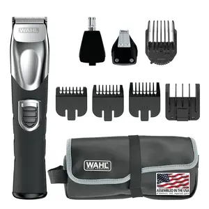 Wahl USA Rechargeable Lithium Ion All in One Beard Trimmer for Men with Detail and Ear & Nose Hair Trimmer Attachment – Model 9854-600B