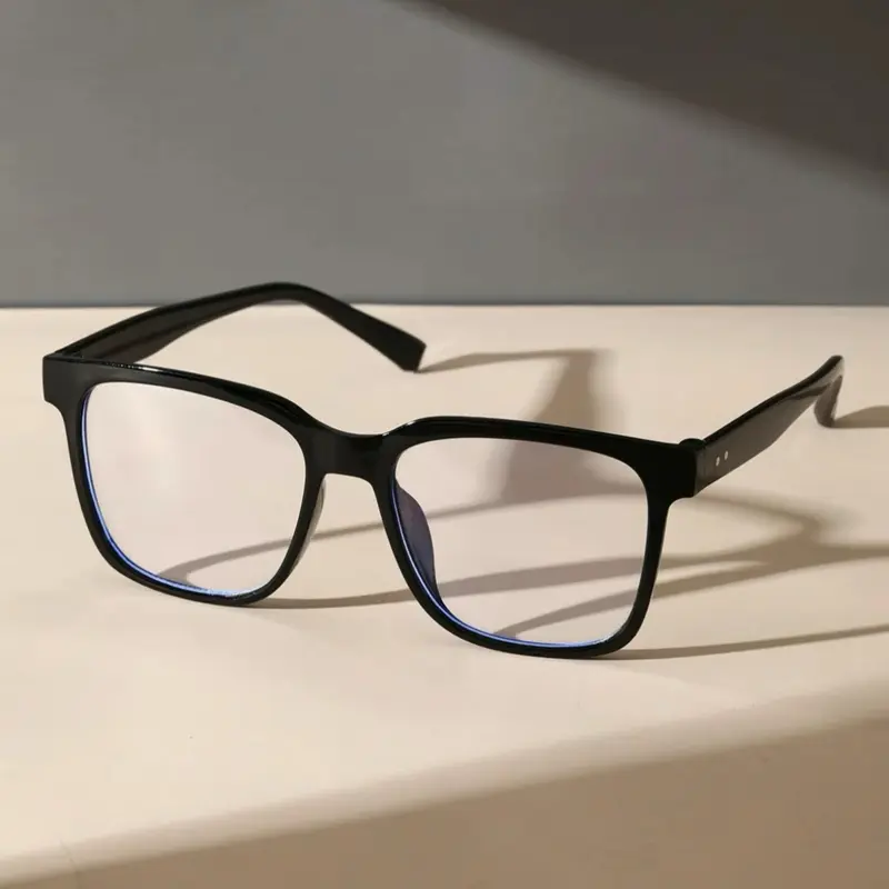 Men's Blue Light Sunglasses with Black Frame and Clear Lenses