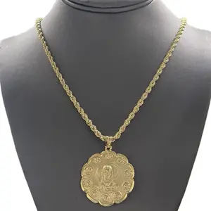 4mmRope Chain Medium double sided medallion