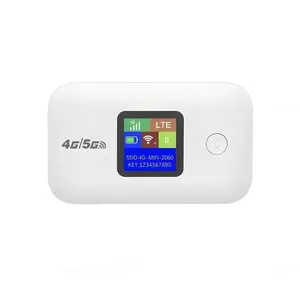 Travel WiFi Hotspot with SIM Slot 4G 5G Mobile 300Mbps LED Display Stable Connection Supports 10 Devices Outdoor RV