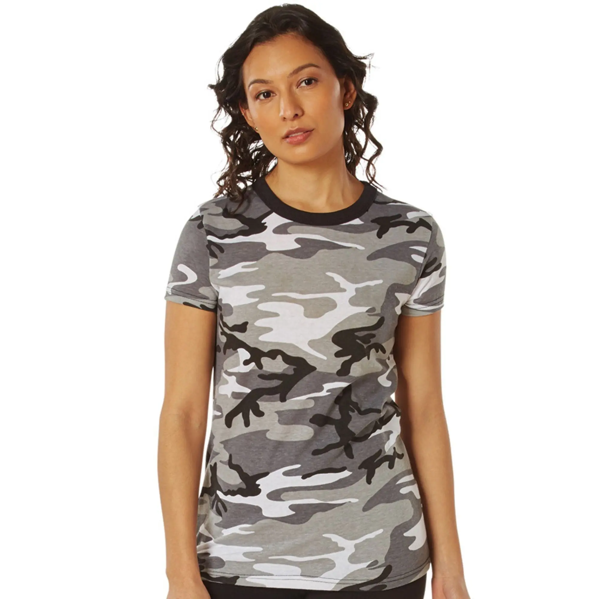 City Camo - Long Length Women's T-Shirt - Poly/Cotton - Short Sleeve - Capped Sleeve