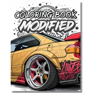 Modified Car Coloring Book: High-Octane Coloring Pages of Custom, Tuner, and Street Racers Cars for Kids & Teens Graffiti Painting Set Art Markers