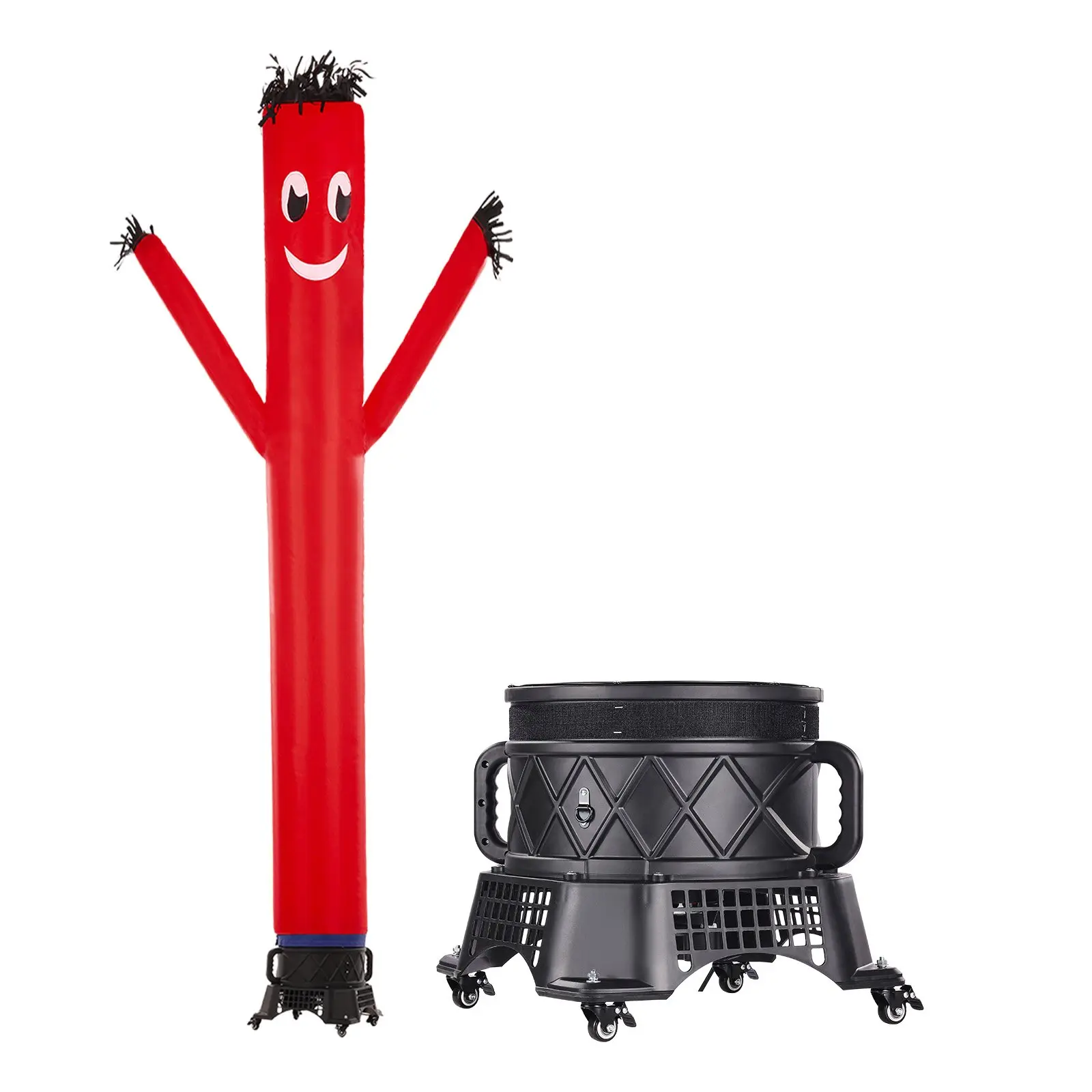 VEVOR 20 ft Standing Air Dancer Wacky Waving Inflatable Tube Man Kit, 1 HP Plastic Blower Fan Included, Waterproof Outdoor Playground Decoration with Wheels, Eye-Catching Smile-Inducing Father's Day Gift (No Assembly Needed)