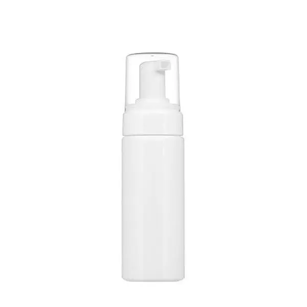 Foam Hand Soap Dispenser - Plastic Refillable Reusable Pump Dispenser, 6.5 oz White Bottle-Shaped Modern Bathroom Home Supply (8"x2"), Dispenser Soap Dispensers