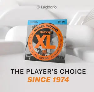 D'Addario Guitar Strings - XL Nickel Electric Guitar Strings - EXL110 - Perfect Intonation, Consistent Feel, Reliable Durability - For 6 String Guitars - 10-46 Regular Light