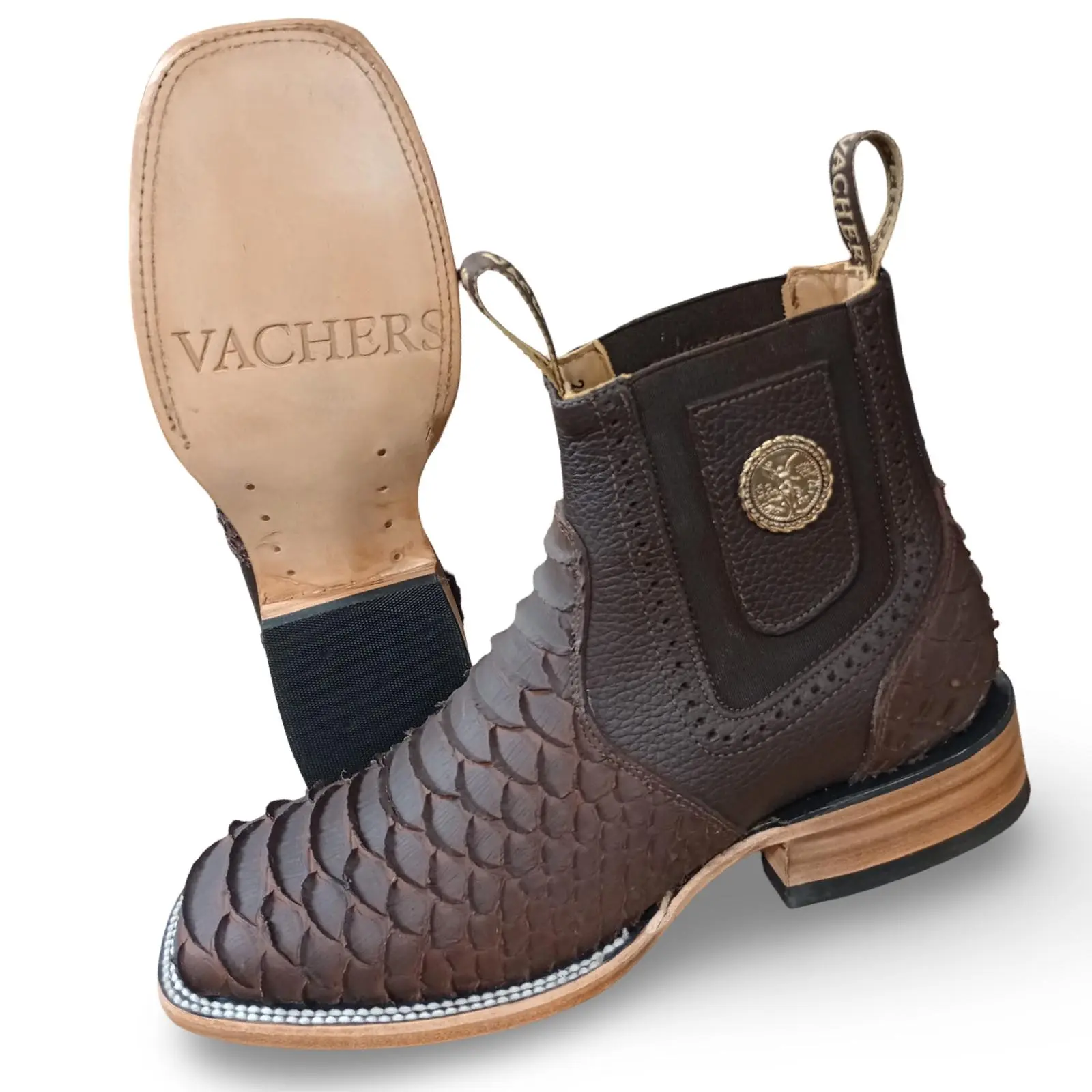 Botín Print Pitón Vachers jumbo For Men Fashion western Footwear