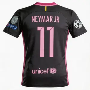 No.11 Neymar 2016 2017 Away Retro Short Sleeved Soccer Jersey
