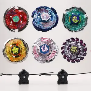 Metal Fusion BeyBattle Set with Launchers, Gyros 6 Pack Bey Burst Battling Tops Metal Fusion Starter Set with Stickers Two Launchers