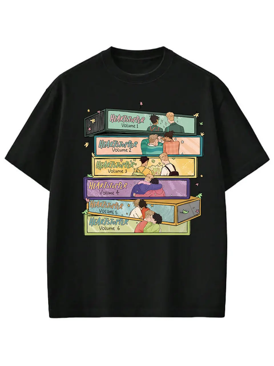 HeartStopper Shirt, Nick Charlie Graphic Tee, LGBTQ+ Comic Fan Shirt, Unisex Cotton T-Shirt, Gift for Fans