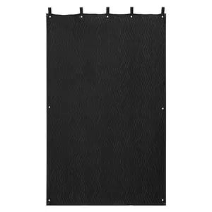 VEVOR Sound Dampening Blankets, Soundproof Curtains with 80 x 48 in, Soundproof Blanket with Grommets, Studio Grommeted Blanket, for Window, Door, Light Blocker, Music Recording, Black