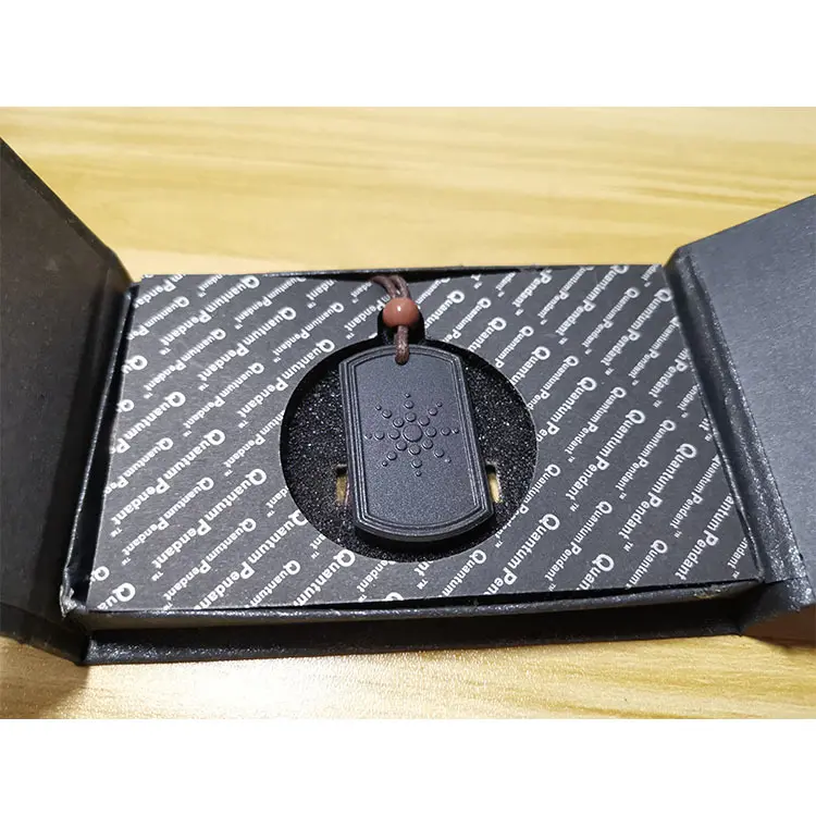 Energy Pendant Necklace with Swirl Pattern on Rope Cord, Unisex Anti EMF Protection to Improve Blood Circulation and Calm the Mind, Energize Blood Cells, Enhances Cellular Permeability, Protect From Electromagnetic Waves, Radiation Protection
