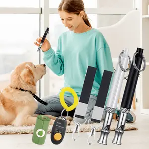 2 Pack Recall Training Ultrasonic Silent Dog Whistle Stop Barking Training Control Device Dog Professional Ultrasonic Dog Whistle Stop Barking Neighbor Dog, Black